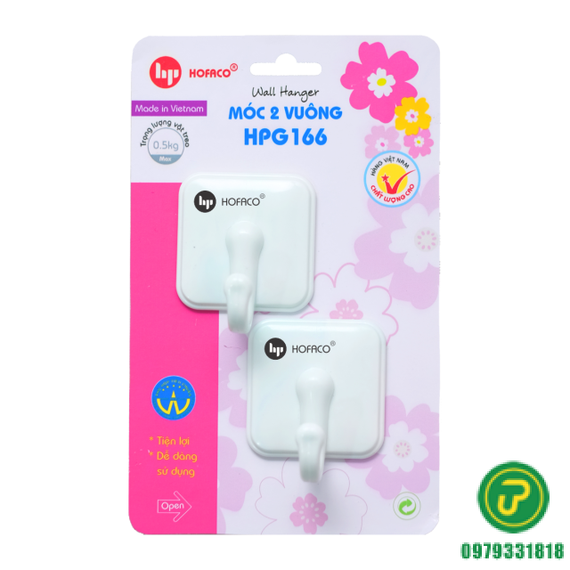 MÓC DÁN 2 VUÔNG HPG-166
