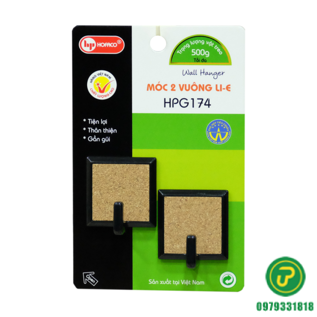 MÓC DÁN 2 VUÔNG LI-E HPG 174