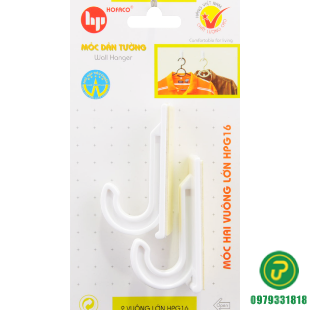 MÓC DÁN 2 VUÔNG LỚN-HPG 16