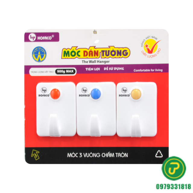 MÓC DÁN 3 VUÔNG CHẤM-HPG 19