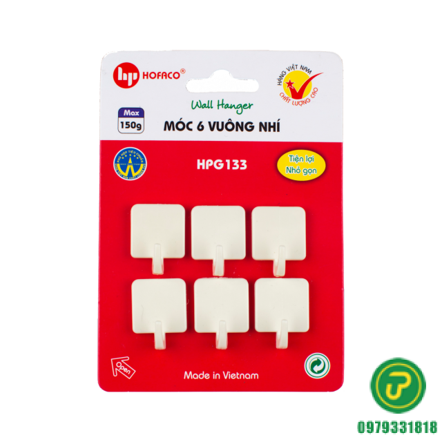 MÓC DÁN 6 VUÔNG NHÍ-HPG 133