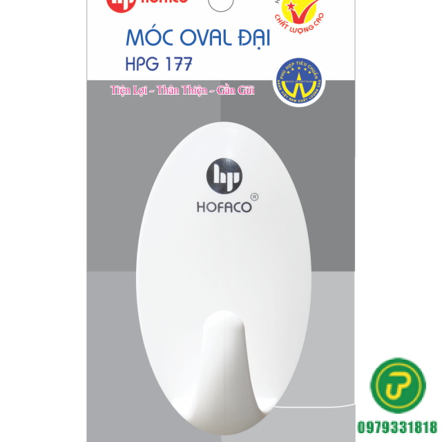 MÓC DÁN OVAL DÀI-HPG 177