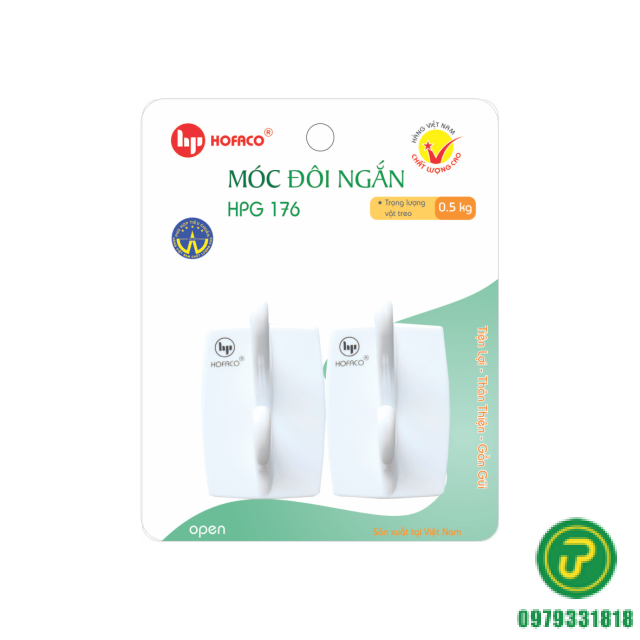 MÓC DÁN ĐÔI NGẮN-HPG 176