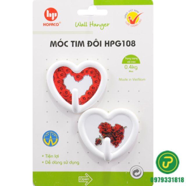 MÓC DÁN TIM ĐÔI-HPG 108